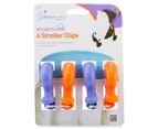 Dreambaby Strollerbuddy Stroller Clips 4-Pack - Purple/Orange