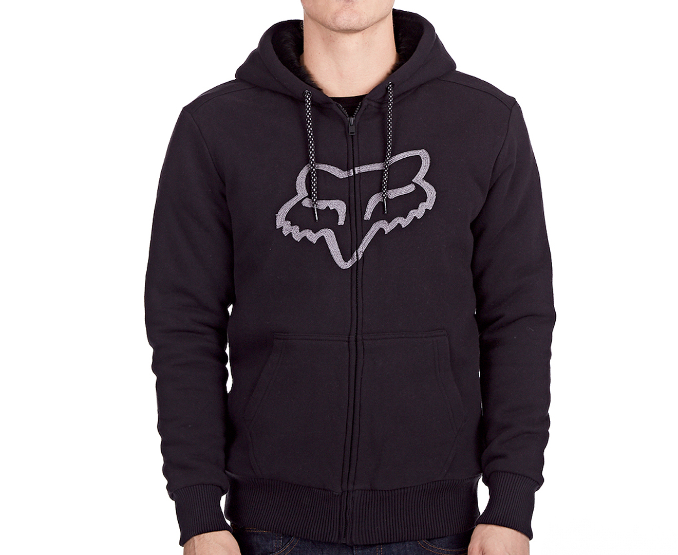 Fox Men's Traxion Sasquatch Fleece Zip Hoodie - Black | Catch.com.au