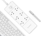 Orico 6 AC Outlets w/ 4 USB Charging Ports Power Board - White 3