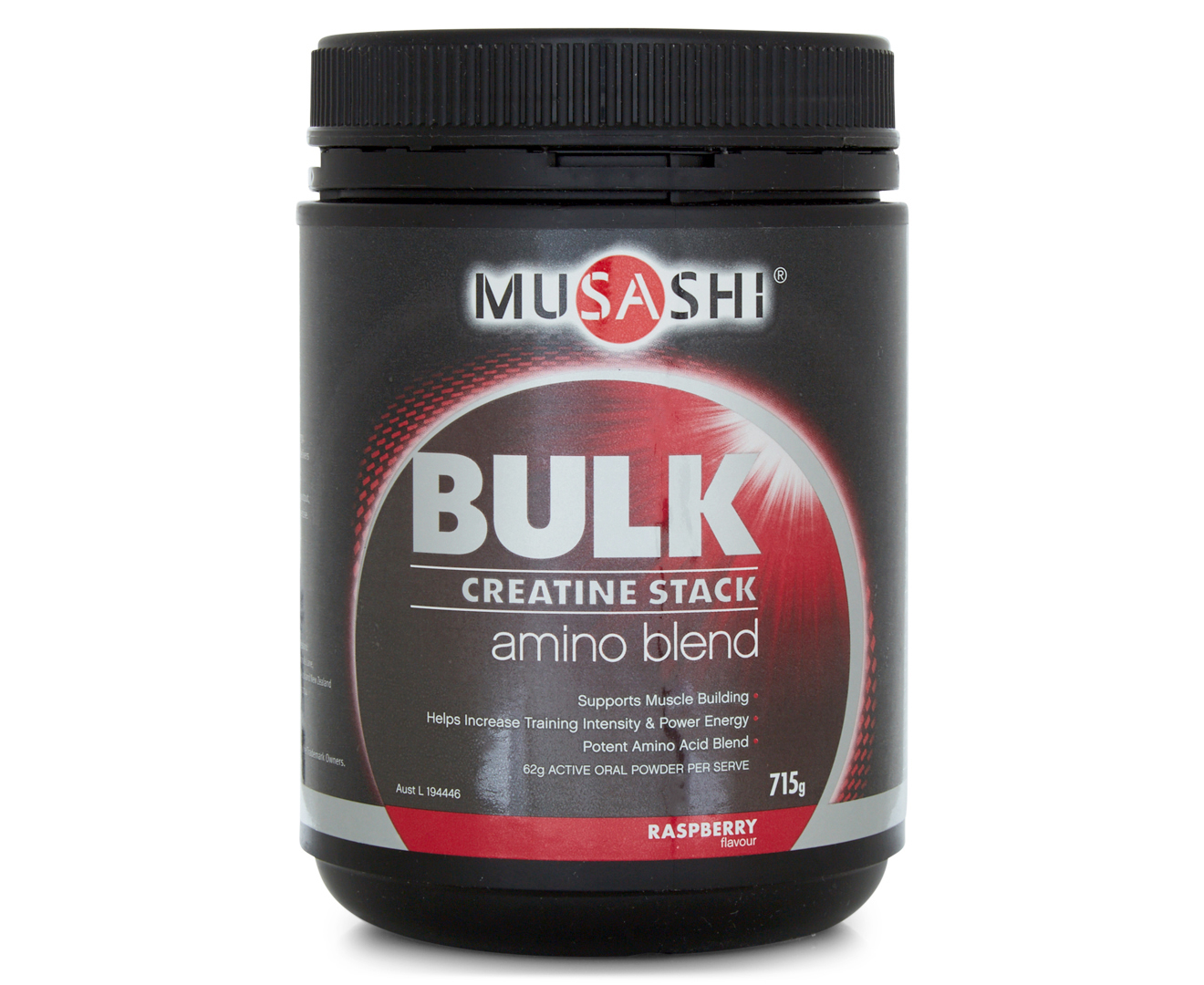 Musashi Bulk Creatine Stack Amino Blend Raspberry 715g