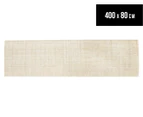 Rug Culture 400x80cm Maple & Elm Natural Fibre Chunky Knit Jute Runner Rug - Beige
