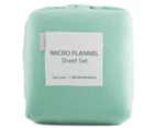 Apartmento Micro Flannel Sheet Set Queen - Turquoise