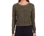 All About Eve Women's Fizzle Cropped Knit - Khaki
