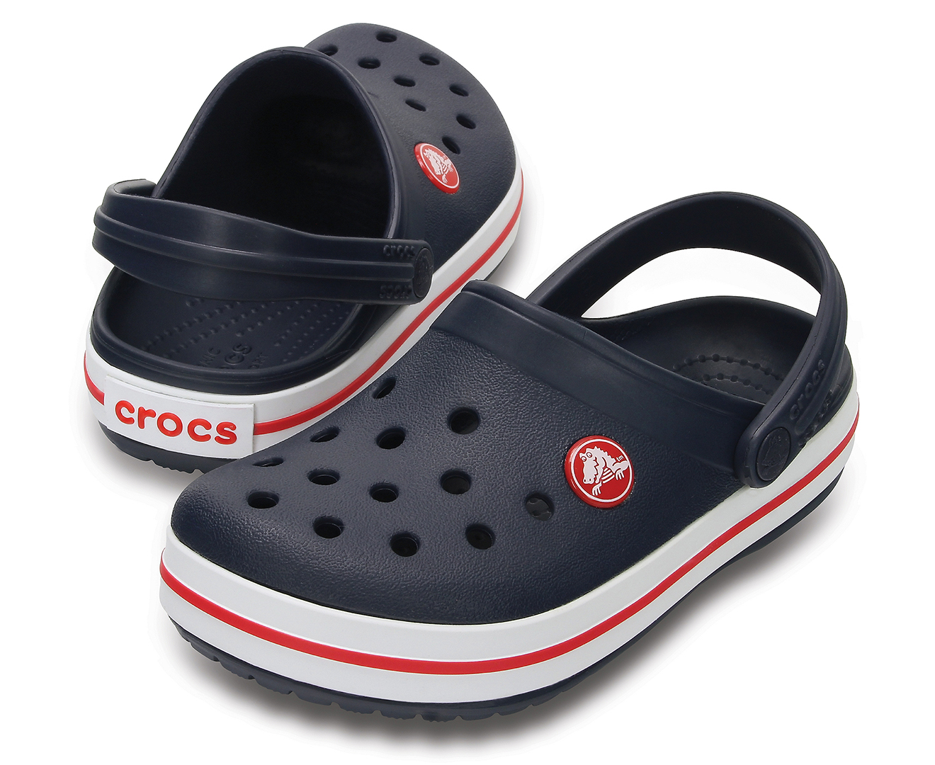 Crocs Kids' Crocband Original Croslite Clog - Navy/Red | Catch.com.au