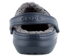 Crocs Unisex Classic Fleece Lined Clogs - Navy/Charcoal
