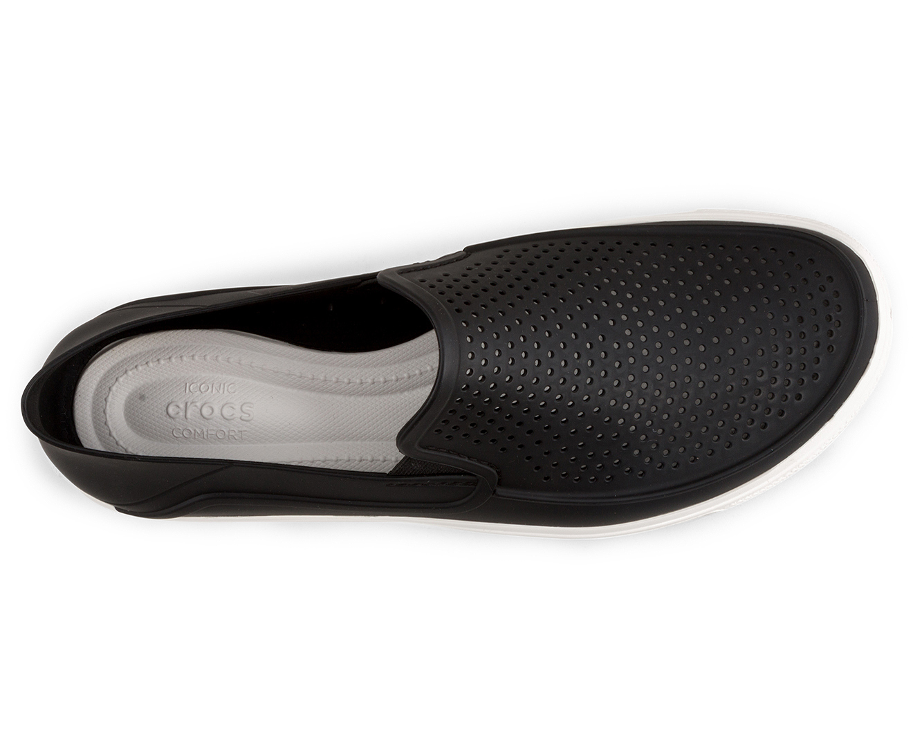 Crocs Men's CitiLane Roka Slip-On Shoe - Black/White | Scoopon Shopping