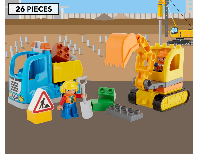 LEGO® DUPLO® Truck & Tracked Excavator Building Set 