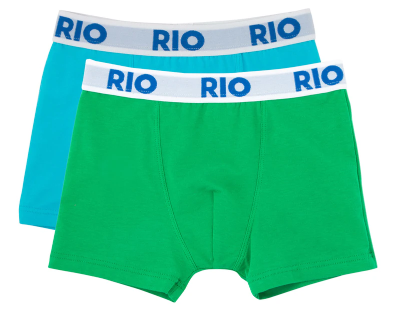 Rio Boys' Favourites Trunk 2-Pack - Light Blue/Green