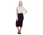 Stylecorp Women's Easyfit Stretch Longline Skirt - Black