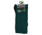 Bonds Kids' Size 3-8 School Crew Socks 4-Pack - Bottle Green