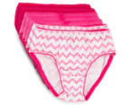 Rio Girls' Bikini Brief 7-Pack - Pink/White