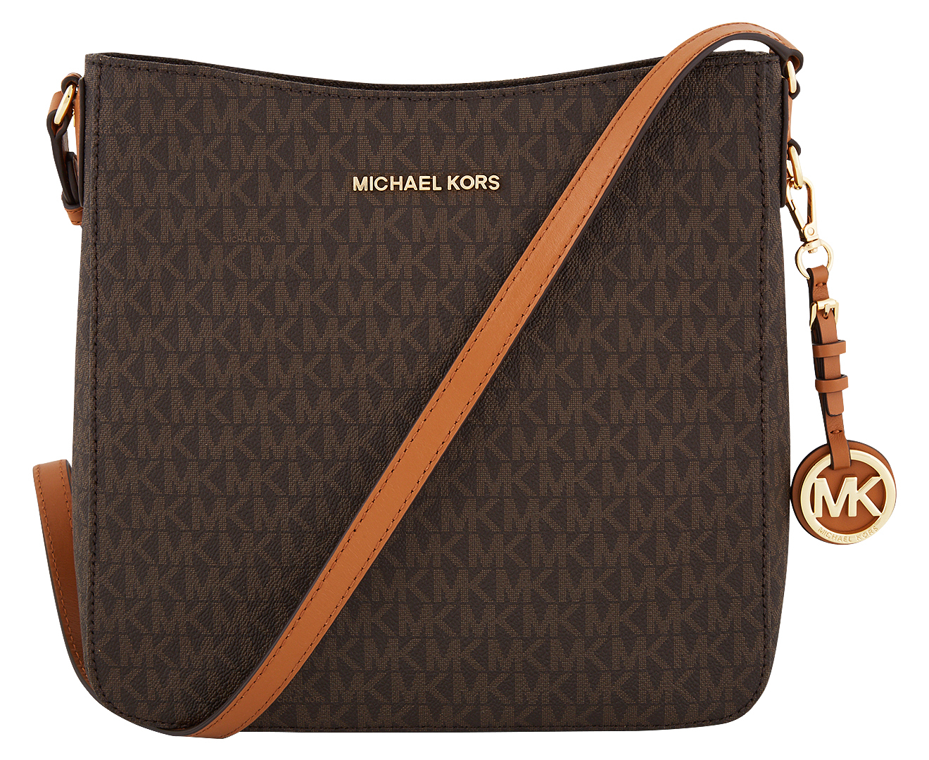 Michael Kors Brown Leather Purse Gold Hardware Monitor | semashow.com