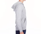 Adidas Men's Essentials Linear Full Zip Hoodie - Marle Grey