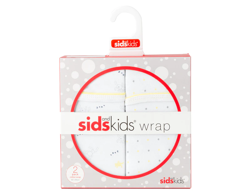 Sids & Kids Baby Wrap 2-Pack - Yellow Bear