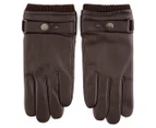 OZWEAR Connection Ugg Men's Silver Stud Tab Glove - Chocolate