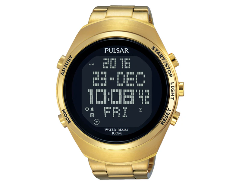 Pulsar Men's 46mm PQ2056X Digital Watch - Gold