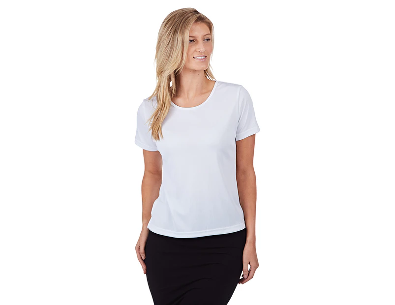 Totally Corporate Women's Short Sleeve Knit Top - White