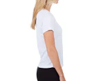 Totally Corporate Women's Short Sleeve Knit Top - White