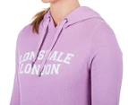 Lonsdale Women's Jamie Hoodie - Smoky Grape/White