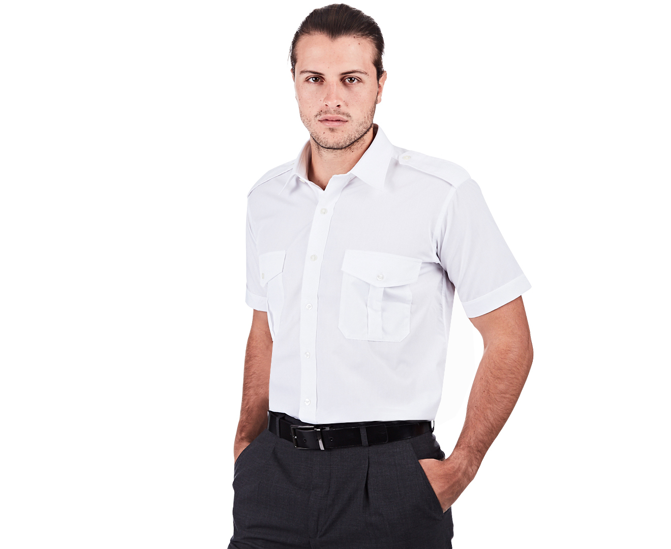 Totally Corporate Men's Short Sleeve Shirt - White