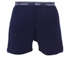 Polo Ralph Lauren Men's Classic Cotton Knit Boxers 3-Pack - Blue