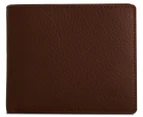 Tosca Large 12-Card Pebbled Leather Flip ID Wallet - Brown