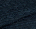 J.Elliot 150x125cm Hotham w/ Sherpa Knit Throw - Indigo