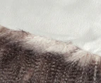 J.Elliot 150x125cm Speckled Faux Fur Throw - Charcoal