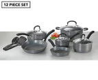 T-Fal By Tefal Hard Anodised 12-Piece Signature Cookware Set