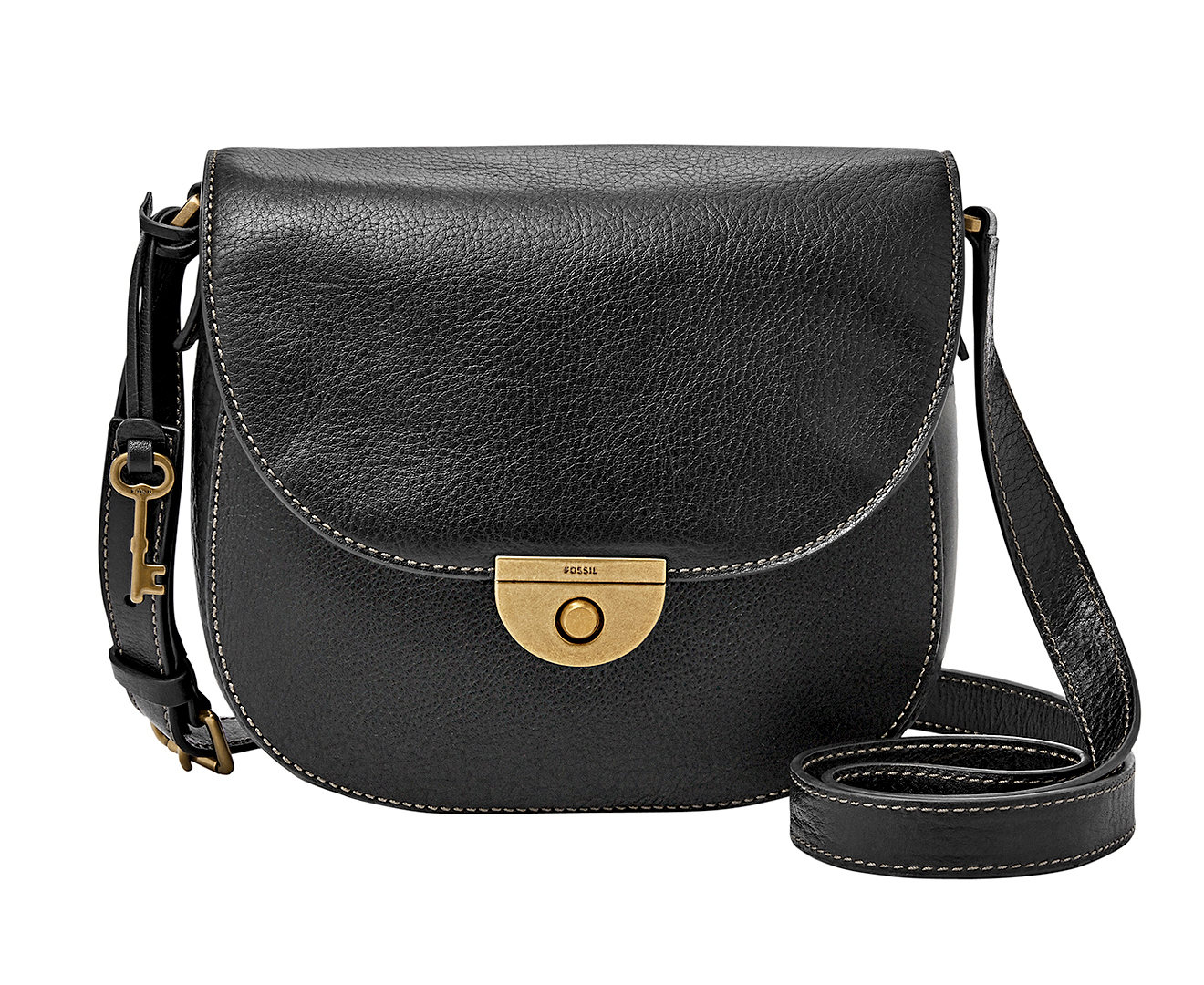 Fossil Emi Saddle Bag Black Catch