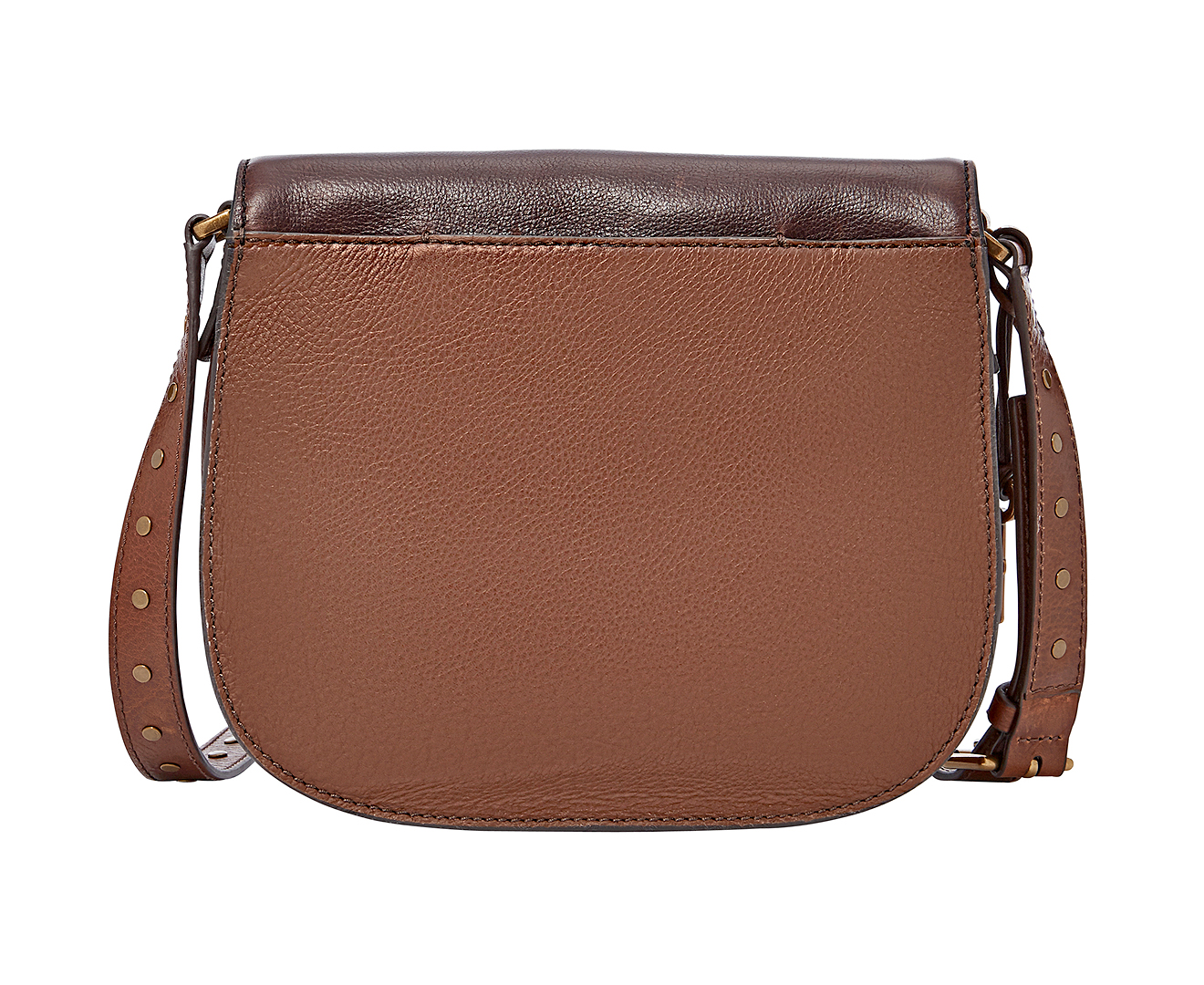 Fossil Emi Colourblock Saddle Bag - Brown | Mumgo.com.au