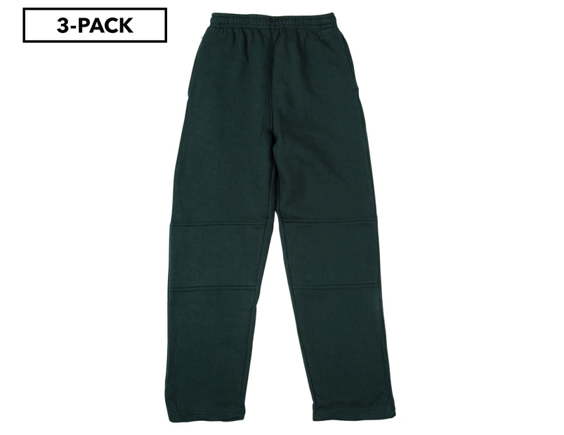 S. Cool Kids' Fleecy Double Knee Trackpant 3-Pack - Bottle Green