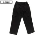 S. Cool Kids' Cargo Pant 3-Pack - Black