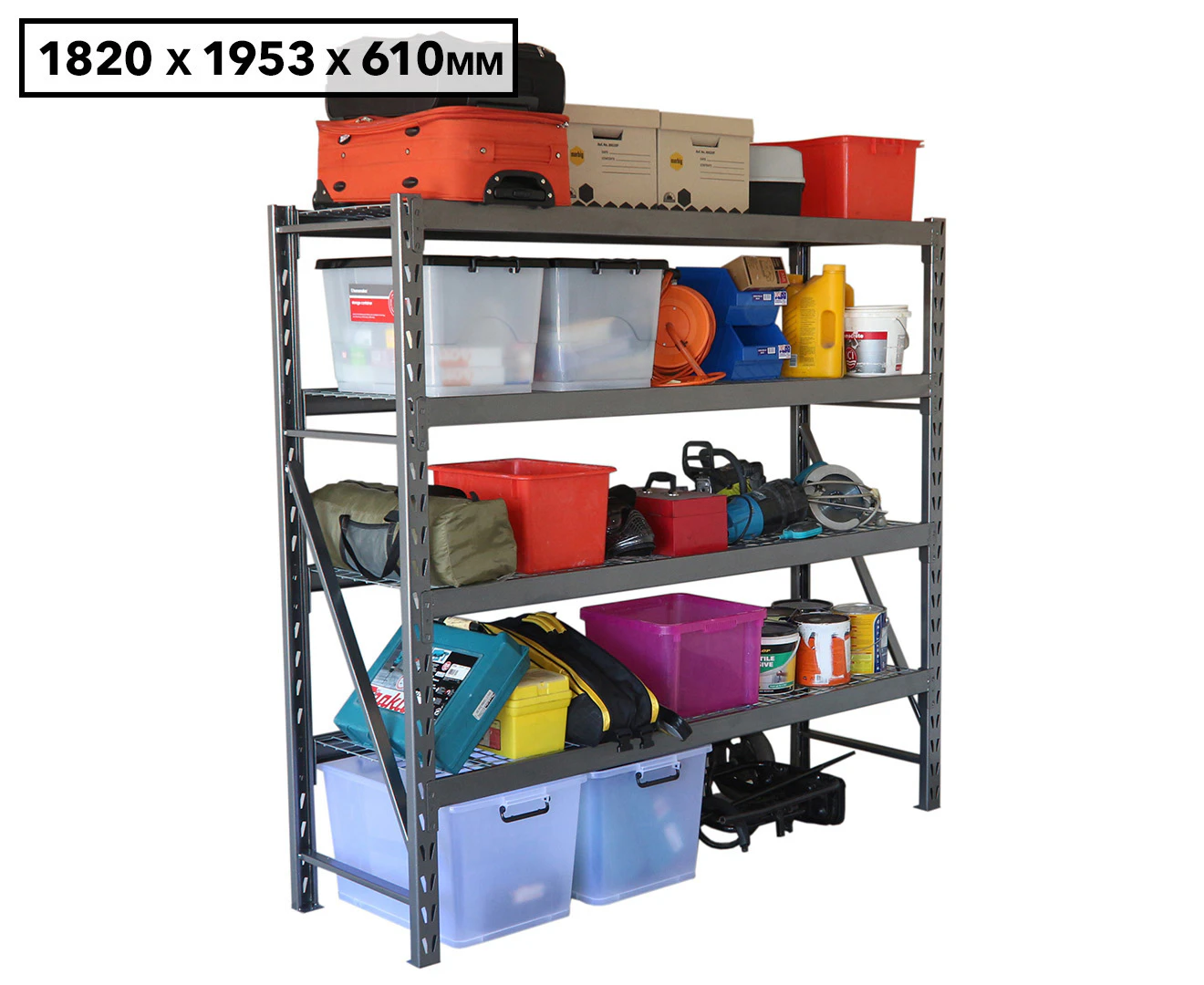 Summit Storage 4-Level Industrial Shelving Unit Starter Bay