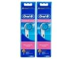 2 x Oral-B Sensitive Clean Replacement Brush Heads 2pk 1