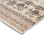 Palais Classic Persian Floral Motif 400x80cm Large Runner Rug - Ivory