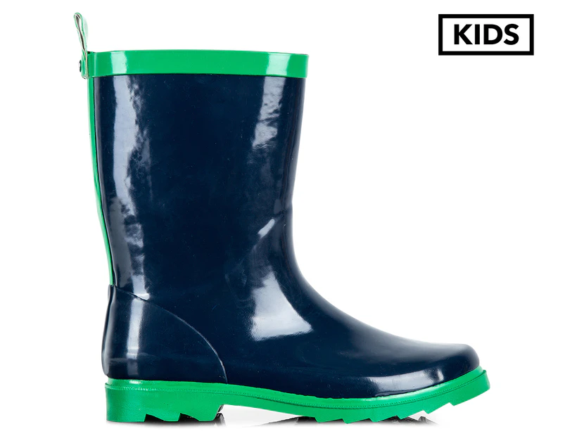 Kids' Rubber Rainboot - Navy/Green