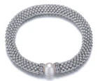 Mestige One Size Revolution Freshwater Pearl Bracelet - Silver