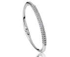 Mestige Twin Crystal Roads Bracelet w/ Swarovski® Crystals - Silver