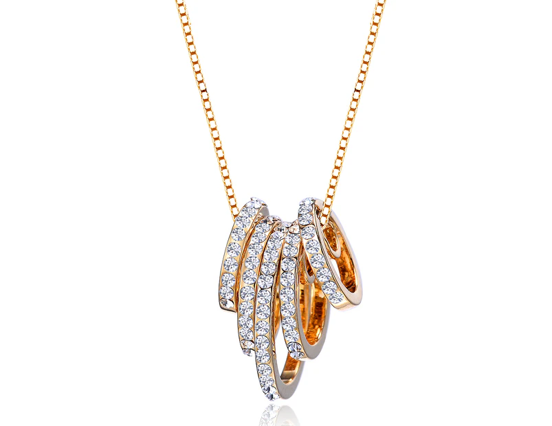 Mestige Aprhodite Crystal Necklace w/ Crystals From Swarovski - Gold