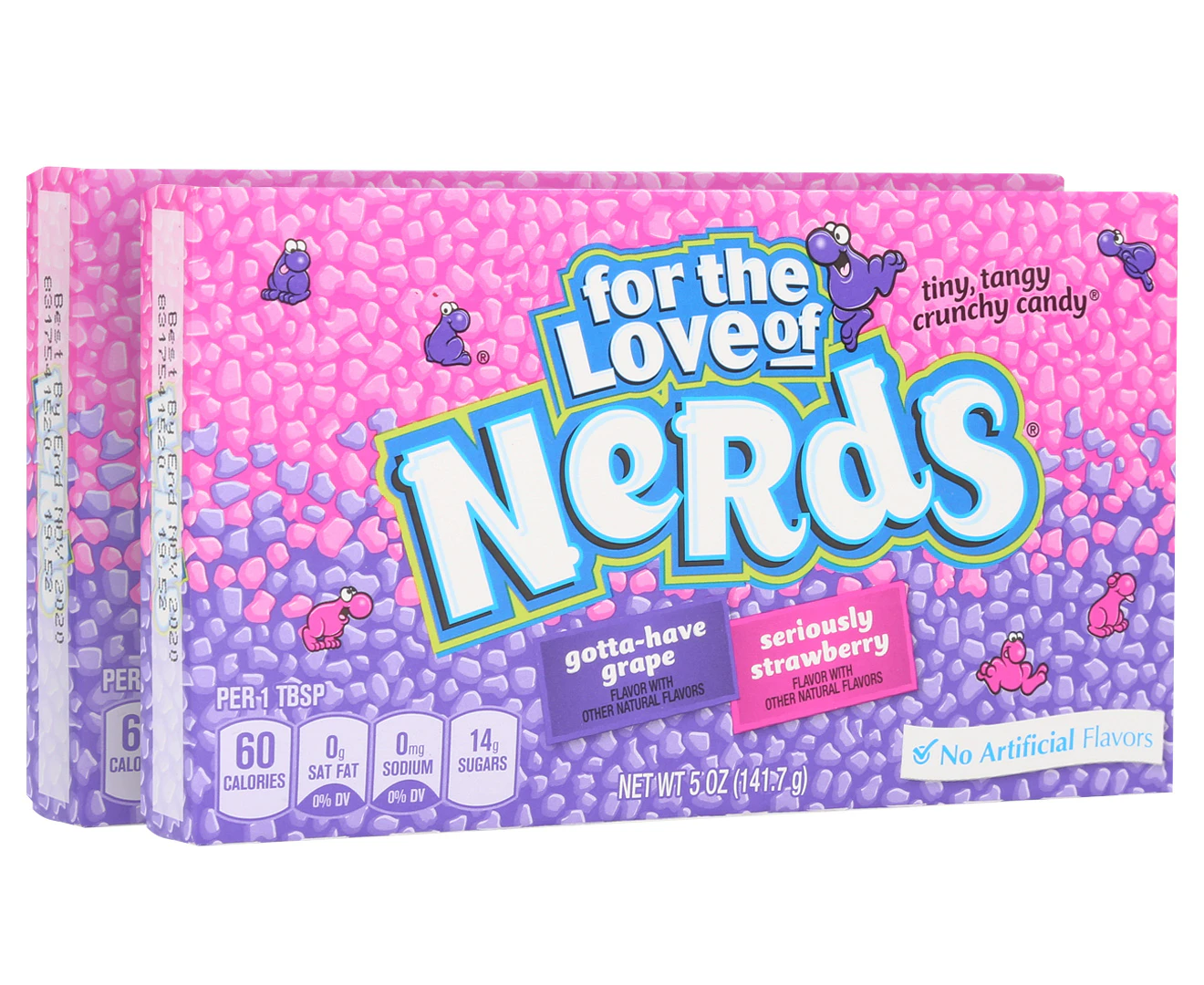 2 x Wonka Nerds Throwback Strawberry & Grape 141.7g