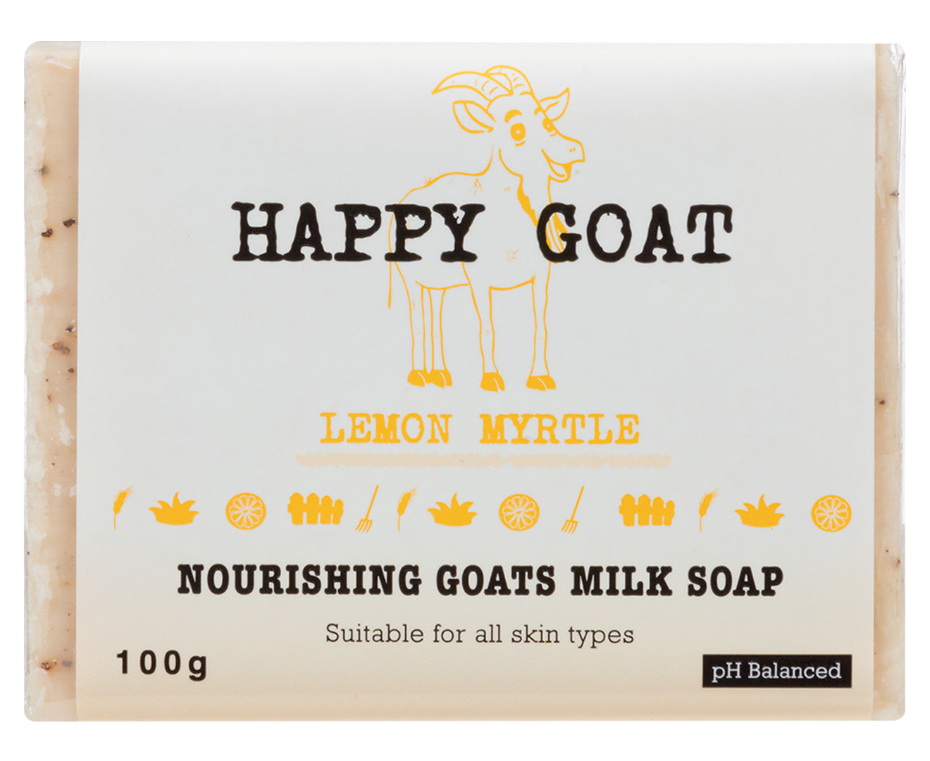 Happy Goat Nourishing Goats Milk Soap Lemon Myrtle 100g Groceryrun