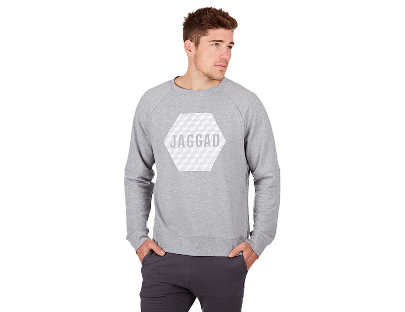 JAGGAD Men's Armoury Zip Sweater - Grey Marle