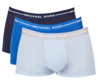 Michael Kors Men's Ultimate Cotton Stretch Trunk 3-Pack - Navy/Blue/Coral