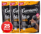 3 x Carman's Bliss Balls Orange, Cacao & Poppy Seed 80g