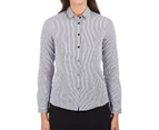 NNT Women's Long Sleeve Shirt - Black/White Stripe