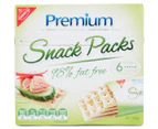 3 x Nabisco Premium 98% Fat Free Crackers Snack Packs 150g