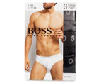Hugo Boss Men's Pure Cotton Mini-Slip Hip Brief 3-Pack - Grey/Charcoal/Black