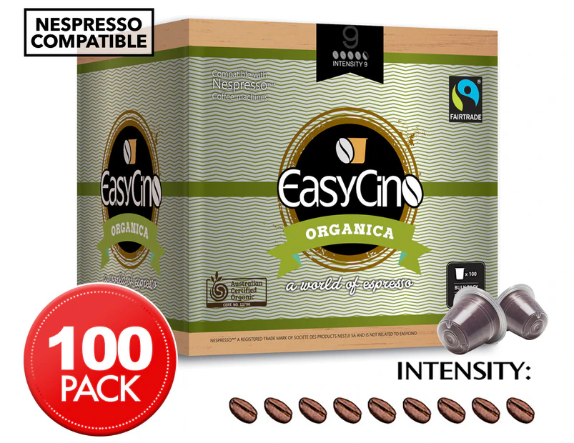 EasyCino Organica Coffee Capsules 100pk