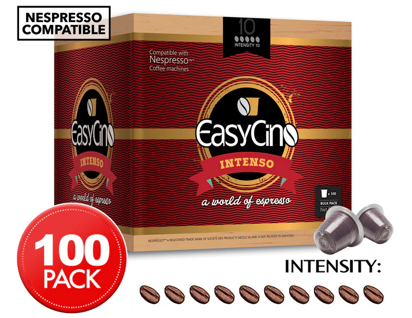 EasyCino Intenso Coffee Capsules 100pk